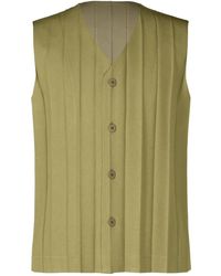 Homme Plissé Issey Miyake - Pleated Button-Front Vest - Lyst