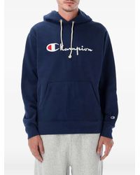 Champion - Logo-Embroidered Drawstring Hoodie - Lyst