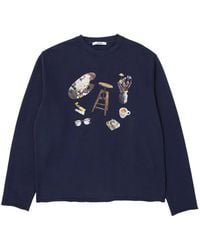 Edmmond Studios - Still Graphic-Print Raw-Edge Sweatshirt - Lyst