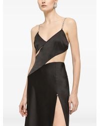 Nissa - Crystal-Detail Midi Dress - Lyst