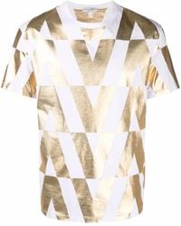 Valentino Garavani - Logo Print Cotton T-Shirt - Lyst