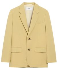 Ami Paris - Veste En Laine À Simple Boutonnage - Lyst