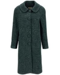 ShuShu/Tong - Bouclé Single-Breasted Coat - Lyst