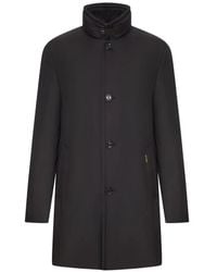 Moorer - Bond-Wi Button-Fastening High-Neck Coat - Lyst