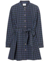 Claudie Pierlot - Checked Cotton Shirt Dress - Lyst