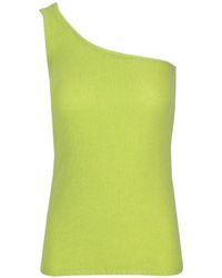 LA ROSE - One-Shoulder Knitted Top - Lyst