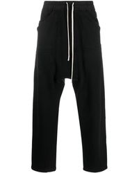 Rick Owens - Organic-cotton Drawstring-waist Trousers - Lyst