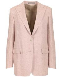 Tagliatore - Blazer À Revers Pointus Et Boutons Métallisés - Lyst