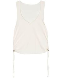 Patrizia Pepe - Ruched Scoop Tank Top - Lyst