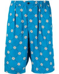 Marni - Daisy-Print Track Shorts - Lyst