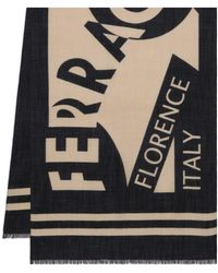 Ferragamo - Intarsien-Schal mit Logo - Lyst