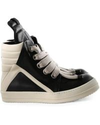 Rick Owens - Jumbolace Geobasket High-Top Leather Sneakers - Lyst