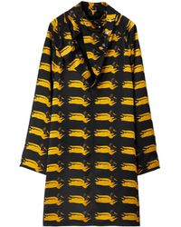 Burberry - Minikleid Aus Seide Mit Tropicana-Print - Lyst