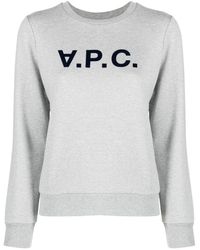 A.P.C. - Logo-print Sweatshirt - Lyst