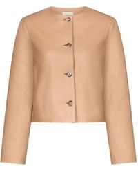 Loulou de Saison - Raho Button Leather Jacket - Lyst