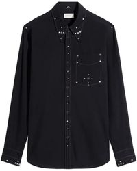 Lemaire - Getailleerde Blouse Met Studs Van Crêpe Katoen - Lyst