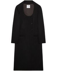 Courreges - Pinstriped Virgin Wool Single-breasted Coat - Lyst