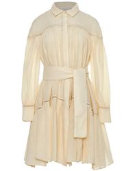 Devotion - Sail Belted Ruffled Mini Dress - Lyst