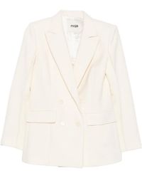Maje - Double-Breasted Peak-Lapel Blazer - Lyst