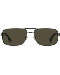 BOSS - Lunettes De Soleil Rectangulaire - Lyst