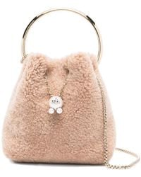 Jimmy Choo - Bon Bon Pearl-Embellished Ring-Handle Bag - Lyst