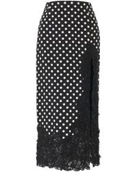 Carolina Herrera - Polka Dot Midi Skirt - Lyst