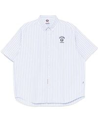 Aape By A Bathing Ape - Aapenow ムーンフェイスロゴ ストライプシャツ - Lyst