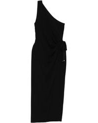 Amiri - One-Shoulder Wrap Midi Dress - Lyst