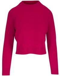 Nili Lotan - Ribbed-Trim Cropped Sweater - Lyst