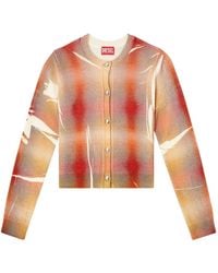 DIESEL - M-Chloty Button Check Cardigan - Lyst
