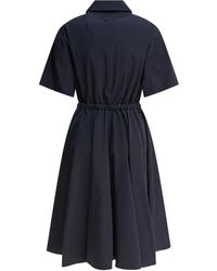 Prada - Abito Midi A Maniche Corte - Lyst