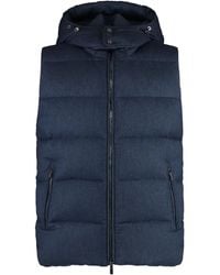 Moorer - Chaleco acolchado con capucha y cordones - Lyst