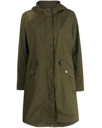 Woolrich - Hooded Mid-length Coat - Lyst