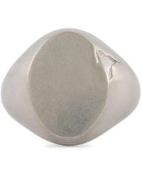 MM6 by Maison Martin Margiela - Silver-toned Signet Ring - Lyst