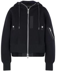 Sacai - Zip-Fastening Hoodie - Lyst