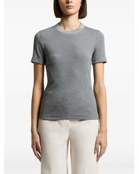 Peserico - Ribbed-Knit Short-Sleeve T-Shirt - Lyst