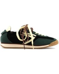 PURAAI - Panther Leather Low-Top Sneakers - Lyst