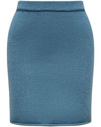 12 STOREEZ - High-waisted Merino-wool Skirt - Lyst