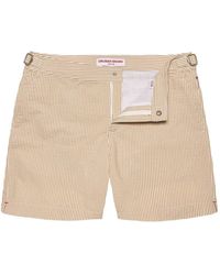 Orlebar Brown - Bulldog Seersucker-Stripe Swim Shorts - Lyst
