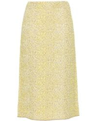 Fabiana Filippi - Straight Tweed Midi Skirt - Lyst