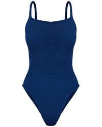 Hunza G - Bette Seersucker Swimsuit - Lyst