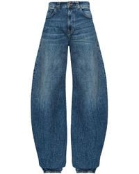 Pinko - Halbhohe Tapered-Jeans - Lyst