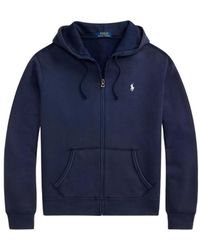 Polo Ralph Lauren - Embroidered-Logo Zip-Up Hoodie - Lyst