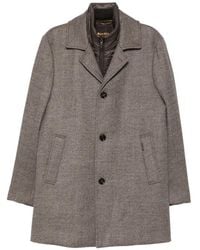 Moorer - Abrigo Con Botones Y Cuello A Capas - Lyst