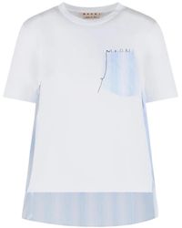 Marni - Striped T Shirt With Pocket - Lyst