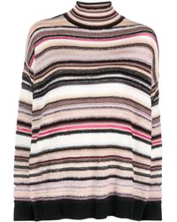 Missoni - Striped Wool Blend Turtleneck Sweater - Lyst