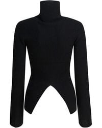 R2W - Lesley Roll-Neck Split-Back Sweater - Lyst
