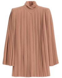 Valentino Garavani - Cady Couture Pleated Top - Lyst