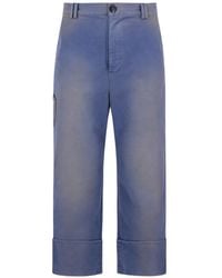 NAMACHEKO - Pantalones Con Parche De Cuero - Lyst