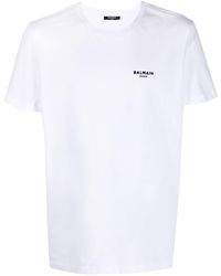 Balmain - T-shirt Met Geborduurd Logo - Lyst